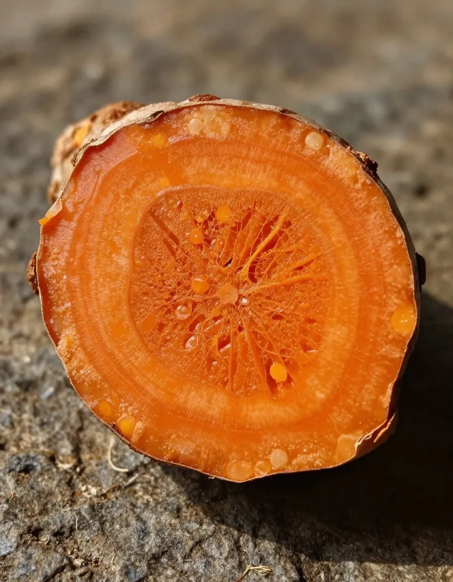 Turmeric root cross-section — single-ingredient supplement source